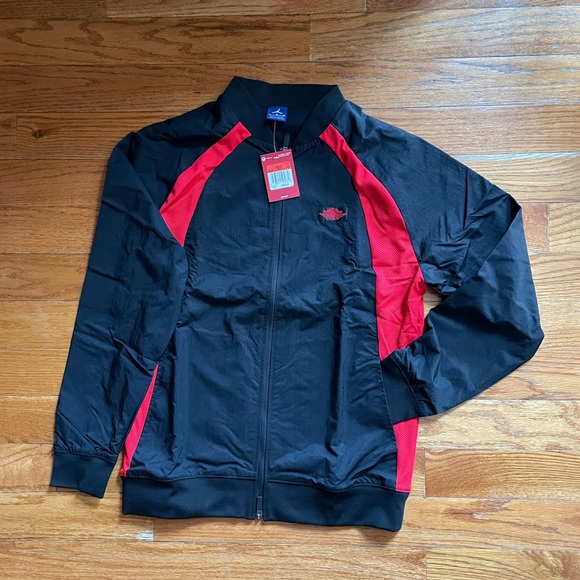 Air Jordan black/red Muscle Jacket bred banned blue label Nike size large L NWT - Picture 2 of 5